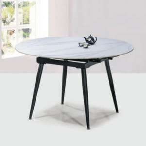 E381-4 T-1300雪山白岩板騰雲折合桌