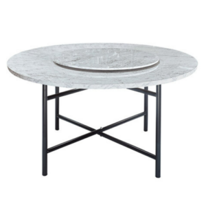 E400-15 大理石5尺圓桌 ⊙剪刀腳、 ⊙含3尺轉皿、 ⊙1.5尺鋁圈、