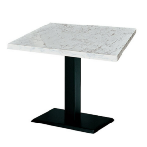 E402-1 大理石2*2尺木心板餐桌含單管鐵腳、