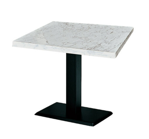 E402-1 大理石2*2尺木心板餐桌含單管鐵腳、