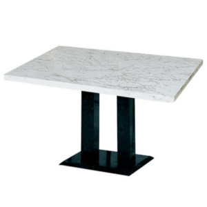 E402-2 大理石2*3.5尺木心板餐桌 含雙管鐵腳