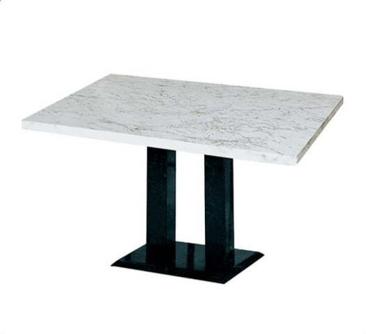 E402-2 大理石2*3.5尺木心板餐桌 含雙管鐵腳