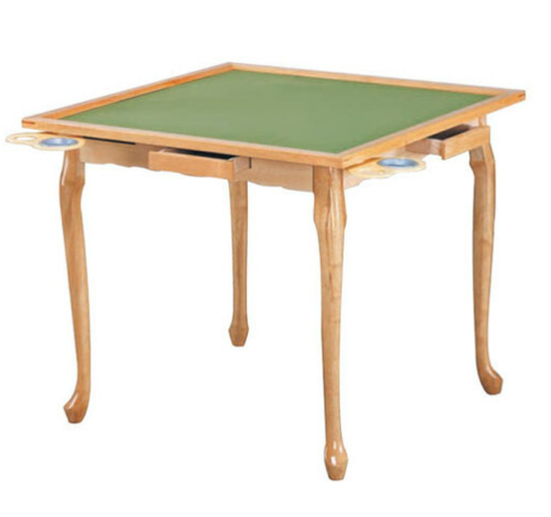 E406-2 虎腳麻將桌 實木框、固定腳