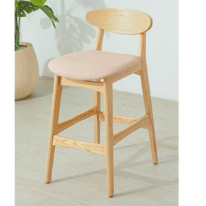 E420-8 實木吧台椅 皮面