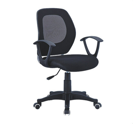 E423-4 C1006黑色網布辦公椅 塑膠腳、