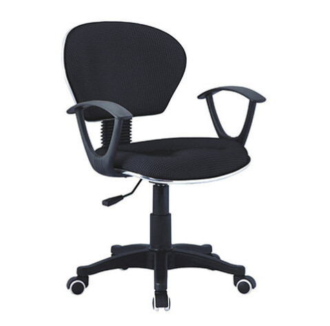 E423-5 C1069黑色網布辦公椅 塑膠腳