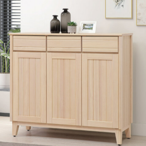 E433-3 米樂實木洗白實木鞋櫃