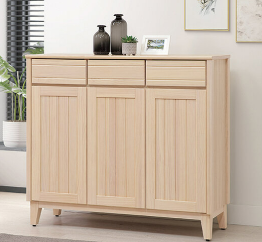 E433-3 米樂實木洗白實木鞋櫃