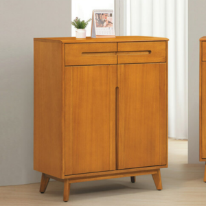 E433-4 米娜淺柚木2.7尺鞋櫃