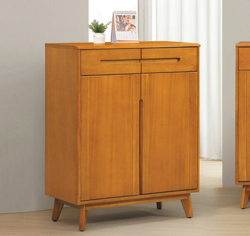 E433-4 米娜淺柚木2.7尺鞋櫃