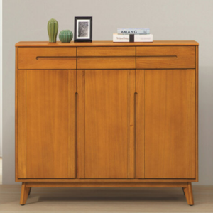 E433-5 米娜淺柚木4尺鞋櫃