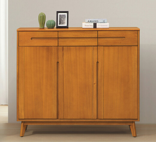 E433-5 米娜淺柚木4尺鞋櫃