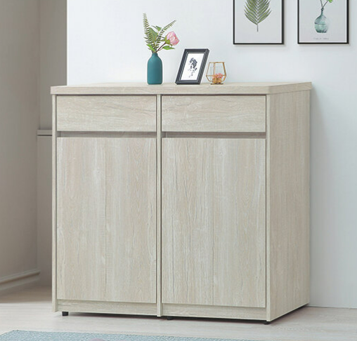 E437-2 鄉村白榆木4*4尺鞋櫃 ⊙附活動隔板6片