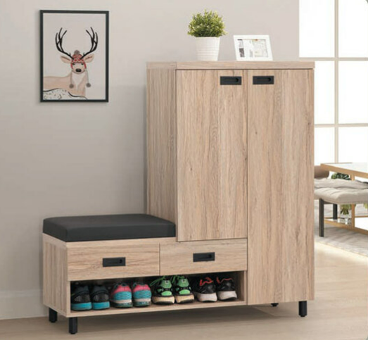 E440-5 布加迪4尺坐鞋櫃坐左