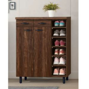 E442-6 胡桃復古工業風3尺鞋櫃