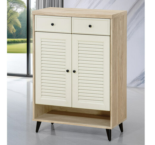 E446-1  太空漫步年輪2.7尺百葉鞋櫃⊙內附三片隔板