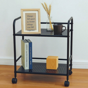 E454-10 二層沖孔洞推車 質感黑 DIY商品自行組裝