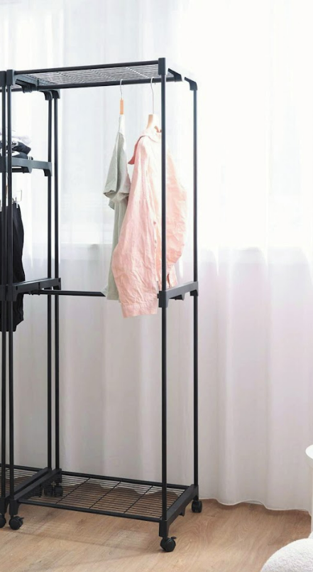 E456-8 二層雙桿衣櫥架 不含布套 DIY商品自行組裝