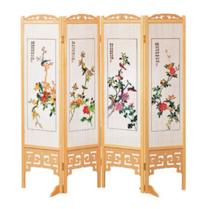 E459-3 612本色彩色花鳥屏風