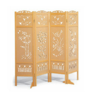 E459-8 木雕刻屏風 601/四君子