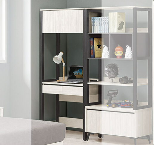 C529-3 艾德恩2.7尺客廳邊櫃/書桌 含插座