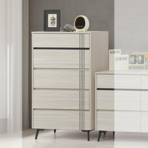 C528-12艾德恩五斗櫃 黑鐵腳