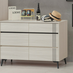 C528-13 艾德恩六斗櫃 鐵腳