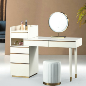 C629-1 2903奶油色化粧台 含椅 全組 恕不拆賣